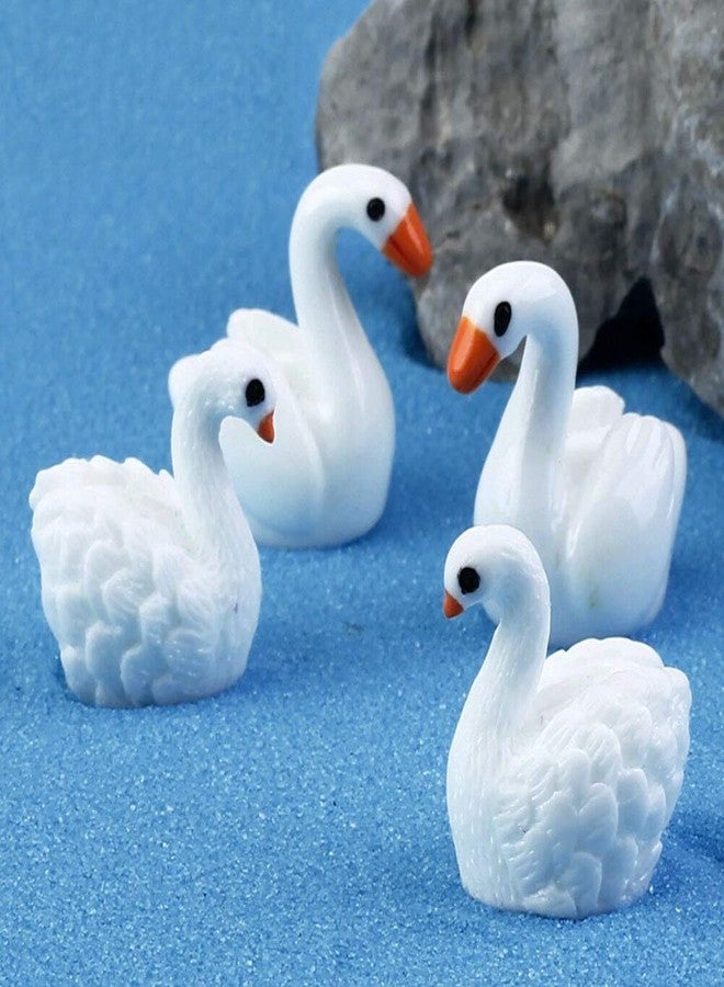 BHOOLU&GOOLU Cute Miniature mini Swan - 6 Pcs Set (Hight : 2 x 2 CM) - Image 2